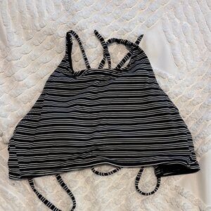 Cotton On Body Black and White Striped Bikini Top